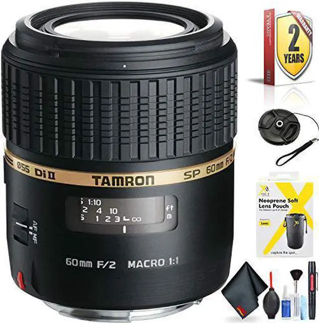 Alt view image 3 of 3 - Tamron SP 60mm f/2 Di II 1:1 Macro Lens for Sony A for Sony A Mount + Accessories (International Model with 2 Year Warra