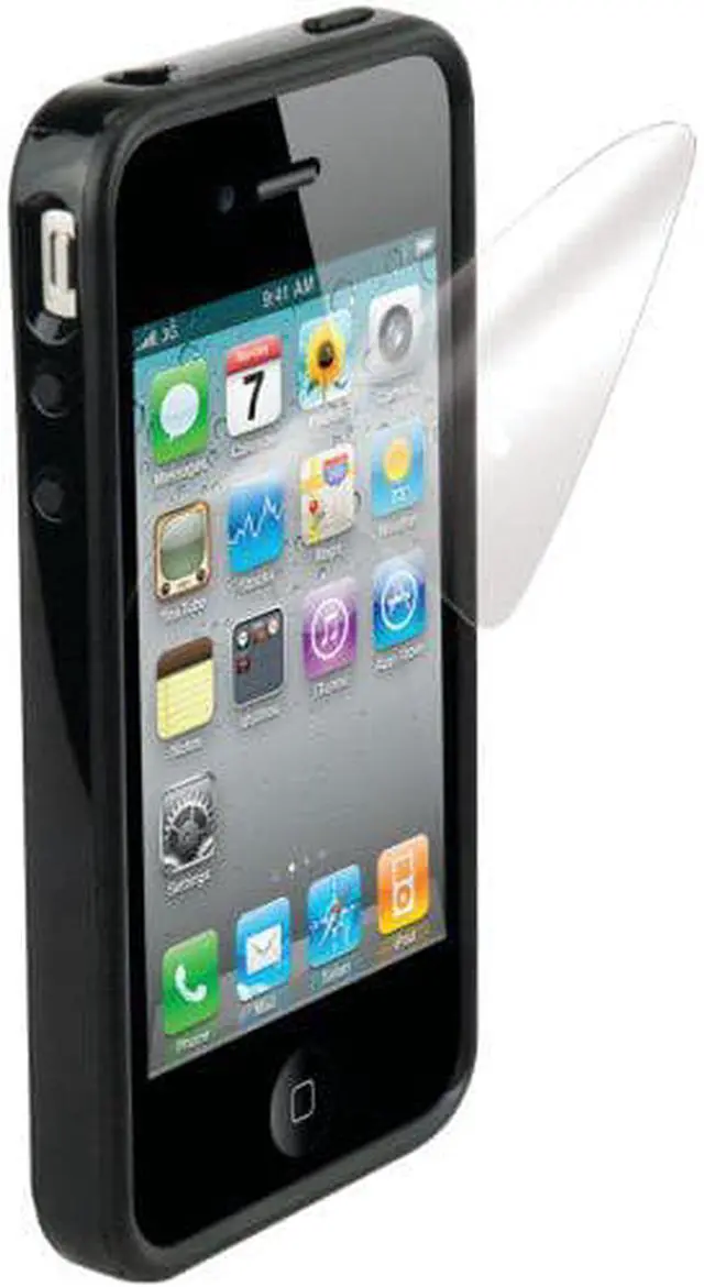 Alt view image 2 of 4 - Scosche IP4EBKV Polycarbonate & rubber edge case for iPhone 4 (Black / Black)