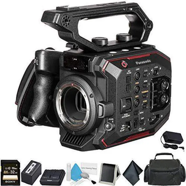 Alt view image 2 of 4 - Panasonic AU-EVA1 Compact 5.7K Super 35mm Handheld Cinema Camera Body  - Bundle with 32GB Memory Card + Carrying Case + More
