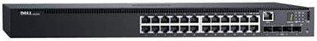 Alt view image 8 of 10 - Dell 463-7254 Dell N1524 Ethernet Switch - 24 Ports - Manageable - Stack Port - 4 x Expansion Slots - 1000Base-T, 10GBase-X - Uplink Port - 24, 4 x Network, Expansion Slot - Twisted Pair, Optical