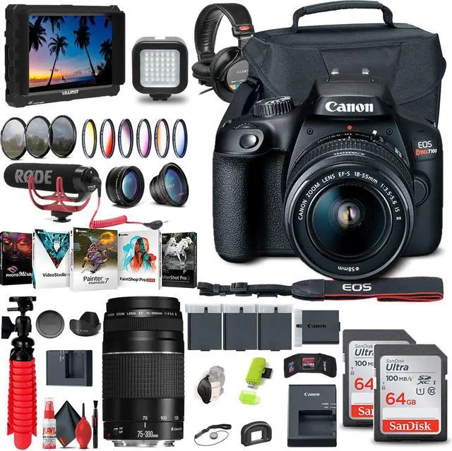 Main image of Canon EOS Rebel T100 / 4000D DSLR Camera with 18-55mm Lens + EF 75-300mm + More