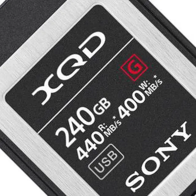 Alt view image 2 of 4 - Sony Professional XQD G Series 240GB Memory Card (QD-G240F)