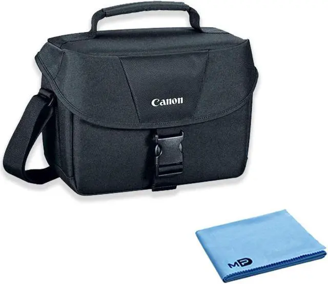 Main image of Canon 100ES Padded Digital SLR Camera Case EOS Shoulder Gadget Bag + Fiber Cloth Base Bundle