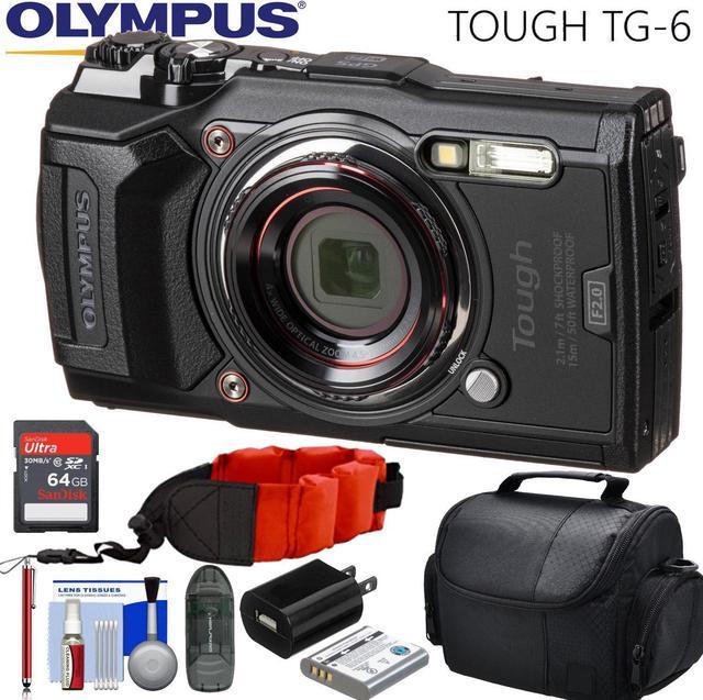 Olympus Tough TG-6 Digital Camera Essentials Bundle (Black