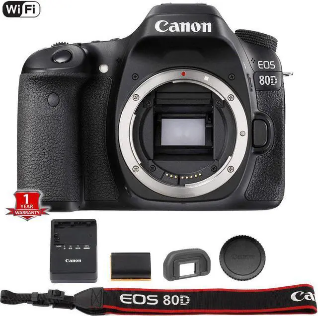 Alt view image 3 of 4 - Canon EOS 80D Digital SLR Camera Body (Black) (International Model) No Warranty