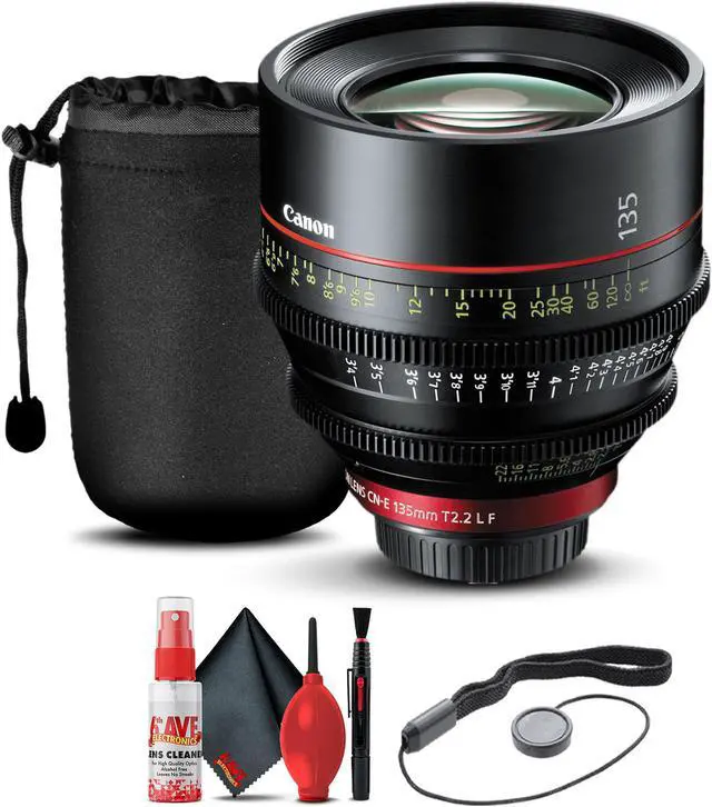Main image of Canon CN-E 135mm T2.2 L F Cinema Prime Lens (EF Mount) (8326B001) + Lens Pouch Bundle