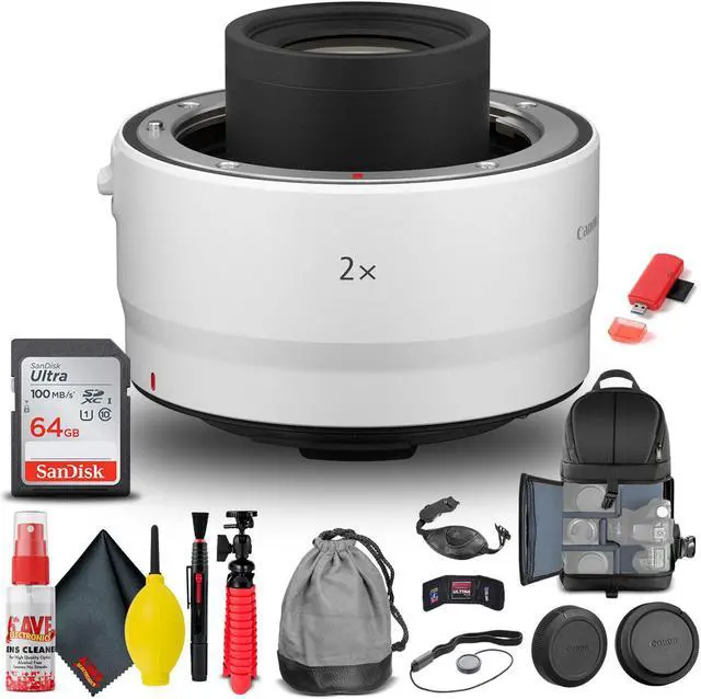 Main image of Canon Extender RF 2x (4114C002) + BackPack + 64GB Card + Card Reader + More