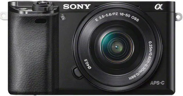 Alt view image 2 of 3 - Sony Alpha a6000 Black Interchangeable Lens Camera with 16-50mm and 55-210mm Sony E-Mount Lenses - International Version