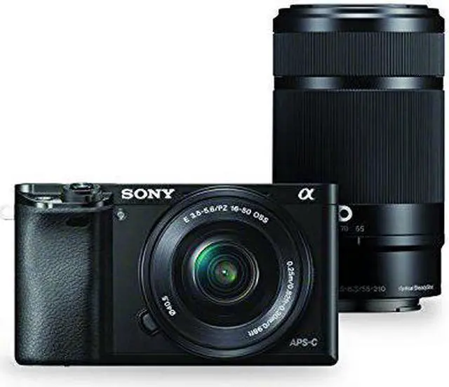 Alt view image 4 of 4 - Sony Alpha a6000 Black Interchangeable Lens Camera with 16-50mm and 55-210mm Sony E-Mount Lenses - International Version