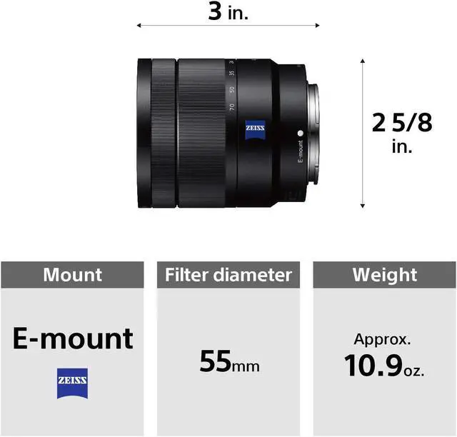 Alt view image 4 of 4 - Sony SEL1670Z Vario-Tessar T E 16-70mm F4 ZA OSS