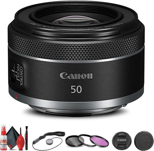 Main image of Canon RF 50mm f/1.8 STM Lens (4515C002) + Filter Kit + Cap Keeper Base Bundle