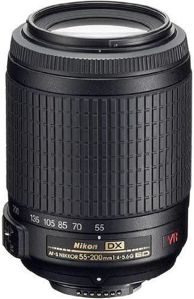 Main image of Nikon 55-200mm f/4-5.6G ED IF AF-S DX VR Nikkor Zoom Lens +3 Piece Filter Kit+ Lens Pouch + Zing Microfiber Cleaning Cloth + Lens Pen Cleaner + Lens Accessory Package
