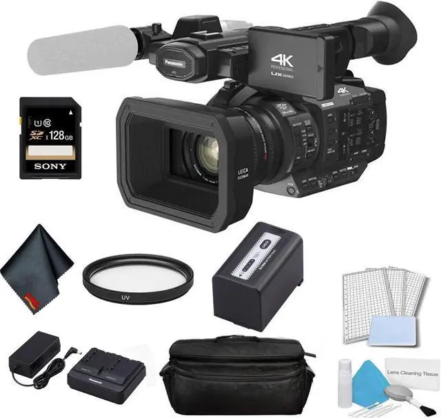 Main image of Panasonic 4K Premium Professional Camcorder Bundle with Sony 128GB SDXC Memory Card, UV Filter + More