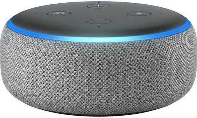 Alt view image 2 of 4 - Amazon Echo Dot (3rd Gen) Smart speaker with Alexa - Heather Gray (2 Pack) Bundle