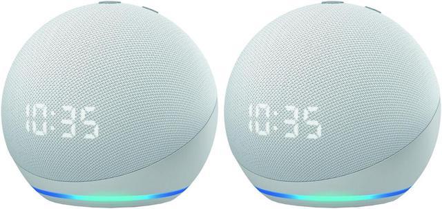 Echo Dot Smart Speaker with clock (4th Gen) Glacier White