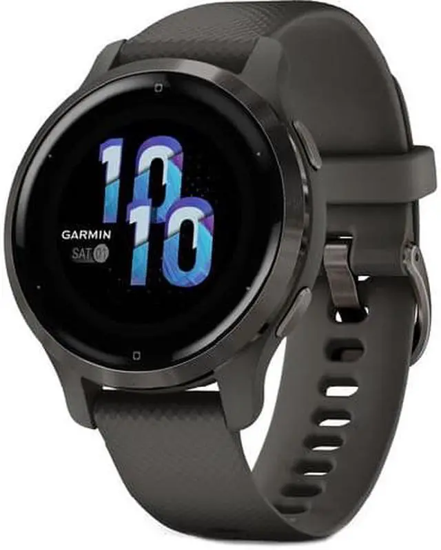 Alt view image 7 of 9 - Garmin Venu 2S, Smaller-Sized GPS Smartwatch with Advanced Health Monitoring and Fitness Features, Slate Bezel with Graphite Case and Silicone Band, (010-02429-00)