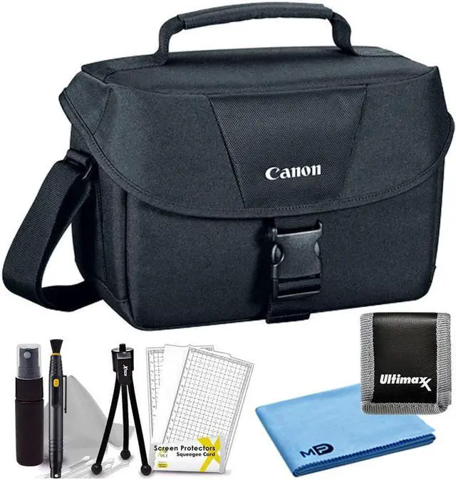 Main image of Canon 100ES Padded Compact Digital SLR EOS Camera Gadget Case + Cleaning Kit Bundle