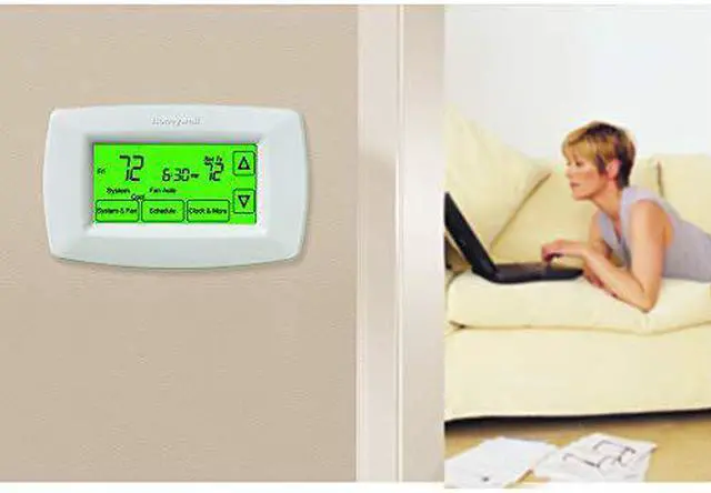 Alt view image 3 of 4 - Honeywell Home RTH7600D 7-Day Programmable Touchscreen Thermostat, small, white, 1-pack