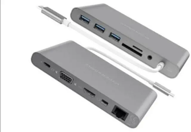 Alt view image 2 of 4 - Hyperdrive - Ultimate 11-Port USB-C Hub - Space Gray