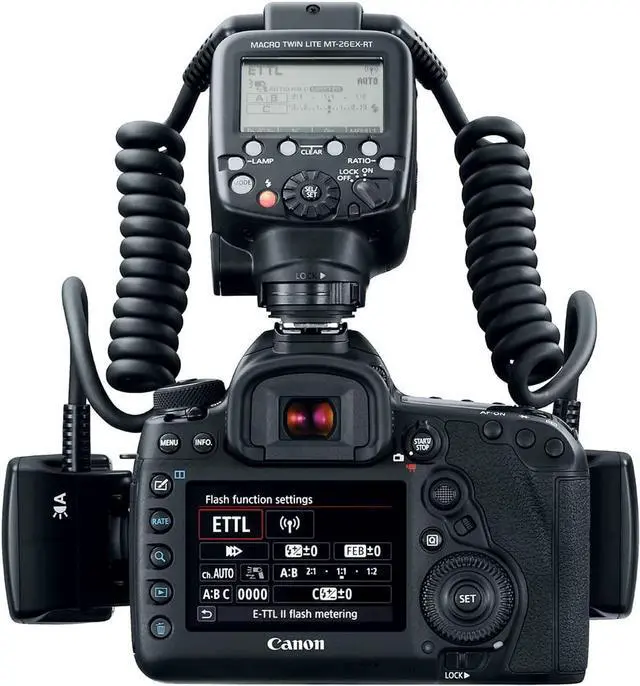 Alt view image 4 of 4 - Canon MT-26EX-RT Macro Twin Lite (2398C002) Advanced Bundle with Light + Tripod