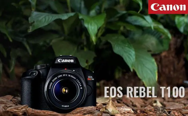 Alt view image 2 of 4 - Canon EOS 4000D / Rebel T100 DSLR Camera with 18-55mm Lens 58mm Filters Intl Bundle