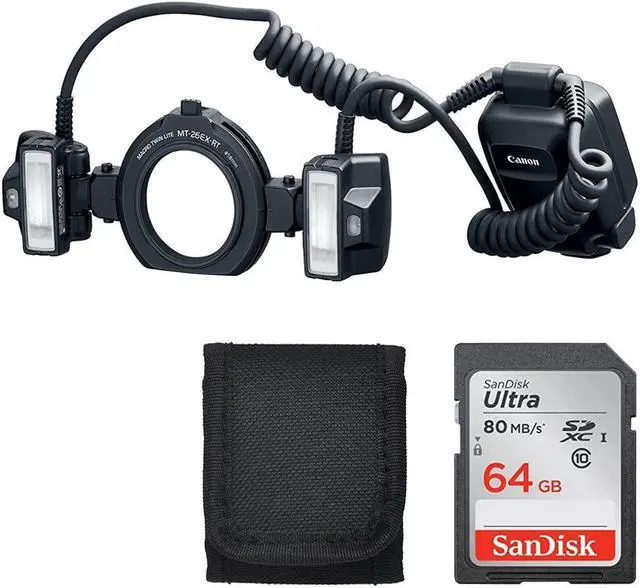 Main image of Canon MT-26EX-RT Macro Twin Lite (2398C002) Value Bundle with 64GB Memory Card