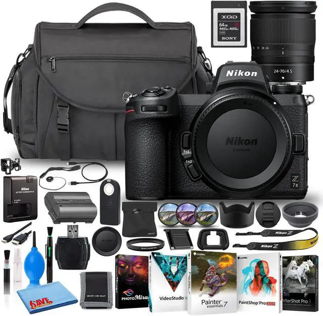 Main image of Nikon Z 7II Mirrorless Camera with 24-70mm Lens (International) 64GB XQD Bundle