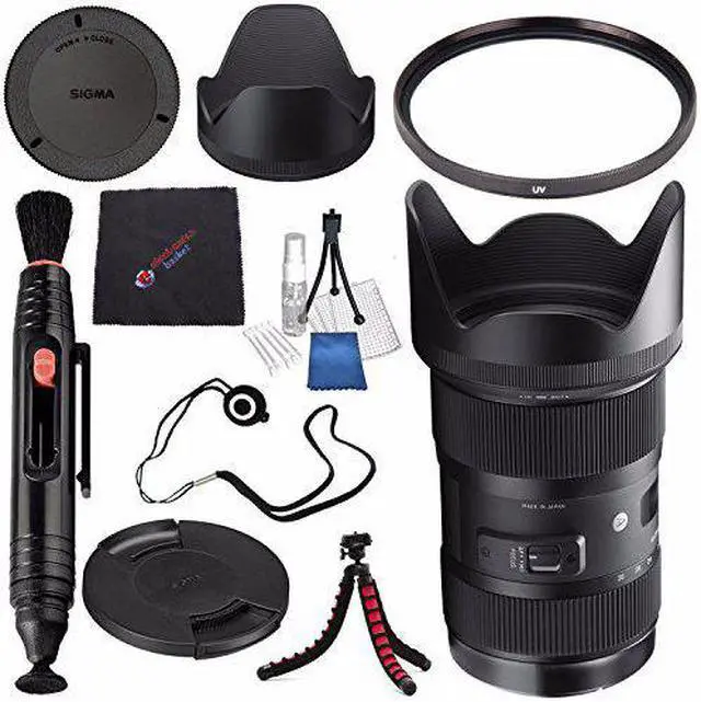 Alt view image 2 of 3 - Sigma 18-35mm f/1.8 DC HSM Art Lens for Canon #210101 + Lens Pen Cleaner + Microfiber Cleaning Cloth + Lens Capkeeper + Deluxe Cleaning Kit + Flexible Tripod Bundle (International Model No Warranty)