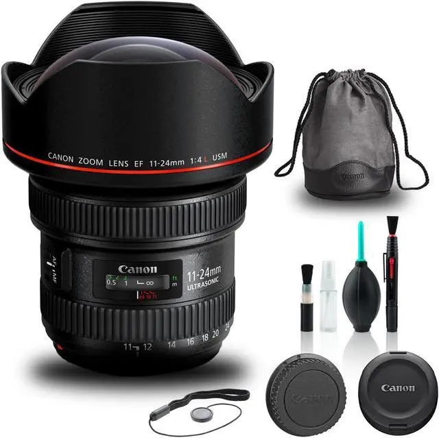 Main image of Canon EF 11-24mm f/4L USM Lens (9520B002) + Cap Keeper + Cleaning Kit + More
