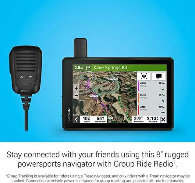 Alt view image 3 of 17 - Garmin Tread Powersport Navigator (8" Screen, Group Ride Radio)