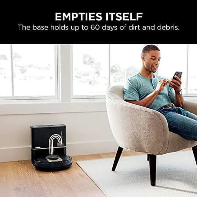 Alt view image 2 of 4 - Shark AV2501AE AI Robot Vacuum with XL HEPA Self-Empty Base, Bagless, 60-Day Capacity, LIDAR Navigation, Perfect for Pet Hair, Compatible with Alexa, Wi-Fi Connected, Carpet & Hard Floor, Black