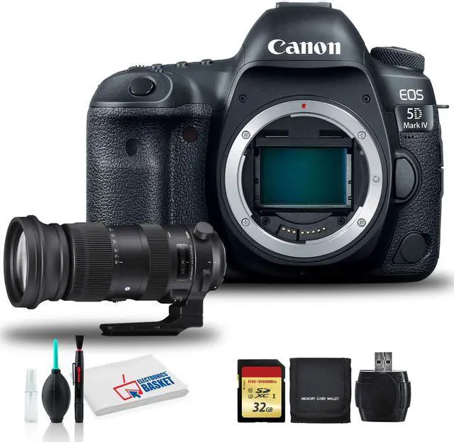 Main image of Canon EOS 5D Mark IV DSLR Camera with Sigma 60-600mm f/4.5-6.3 DG OS HSM Sports Lens, 32GB Memory Kit, and More (Intl Model)