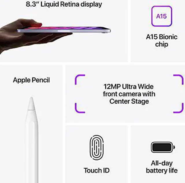 Alt view image 4 of 4 - 2021 Apple iPad Mini (Wi-Fi, 256GB) - Pink