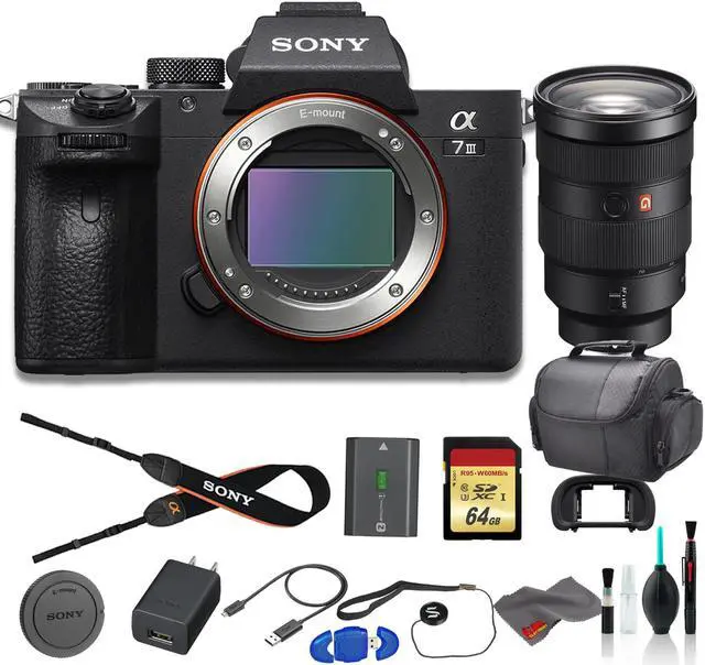 Alt view image 5 of 8 - Sony Alpha a7 III Mirrorless Digital Camera Bundle - With Sony FE 24-70mm f2.8 Lens, Bag, 64GB Memory Card, Memory Card Reader and More