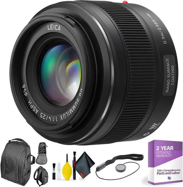 Alt view image 3 of 3 - PANASONIC 25MM F/1.4 Lens 62M + Deluxe Lens Cleaning Kit