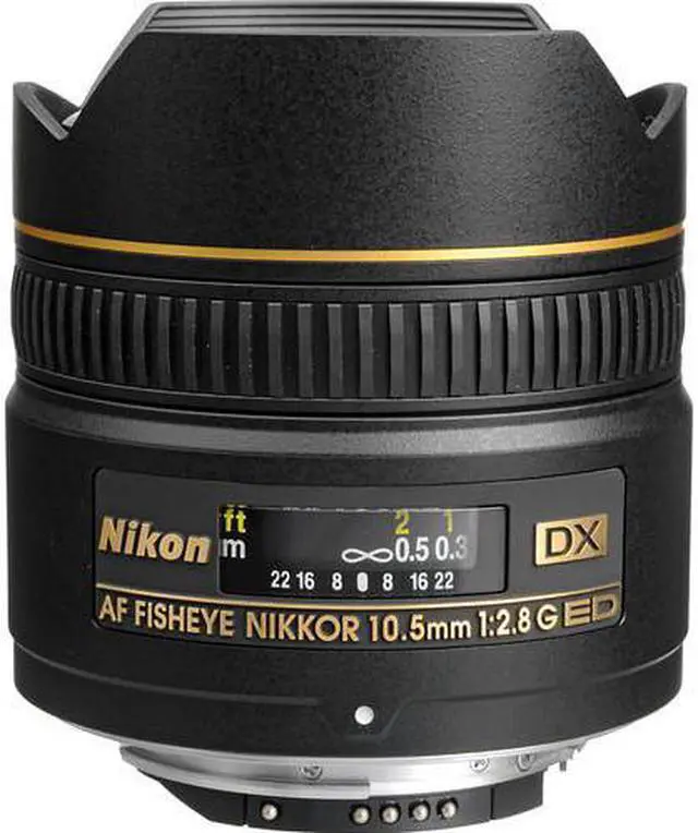 Alt view image 3 of 4 - Nikon AF DX Fisheye-NIKKOR 10.5mm f/2.8G ED Lens (INTL Model) with Padded Case Bundle