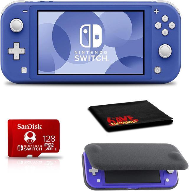 Nintendo Switch Lite Blue with Flip Cover Screen Protector and 128GB  microSDXC 