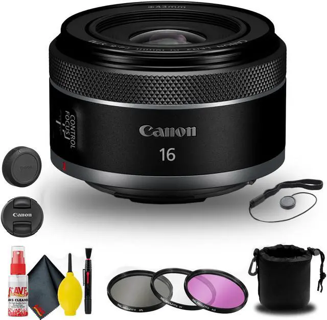 Main image of Canon RF 16mm f/2.8 STM Lens (5051C002) + Filter Kit + Lens Pouch + More