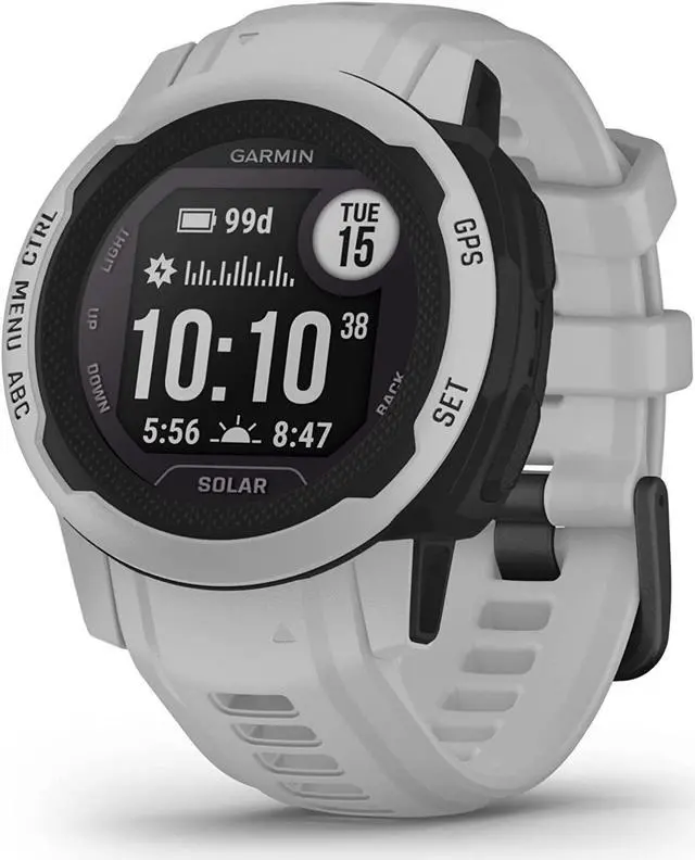 Alt view image 9 of 9 - Garmin Instinct 2S Solar, Mist Gray | Solar Charging GPS Smart Watch 010-02564-11