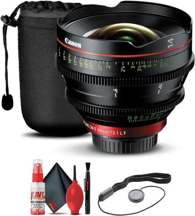 Main image of Canon CN-E 14mm T3.1 L F Cinema Prime Lens (EF Mount) (8325B001) Base Bundle
