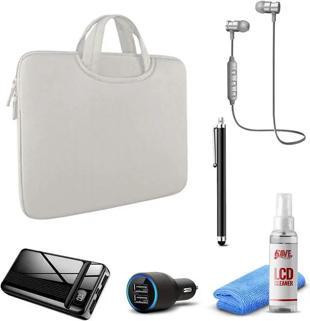 Main image of Tablet Travel Accessory Bundle with Tofu White Sleeve