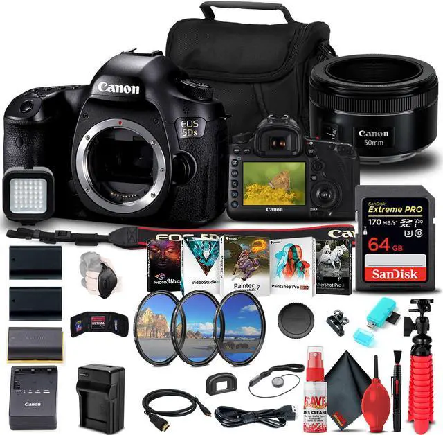 Main image of Canon EOS 5DS DSLR Camera (Body Only) (0581C002) + Canon Lens Outdoor  Bundle