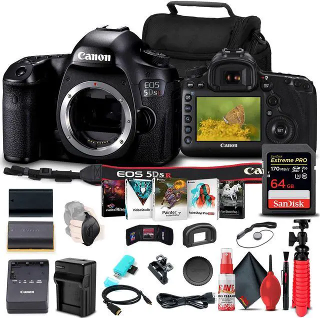 Main image of Canon EOS 5DS R DSLR Camera (Body Only) (0582C002) + 64GB Card + More Bundle
