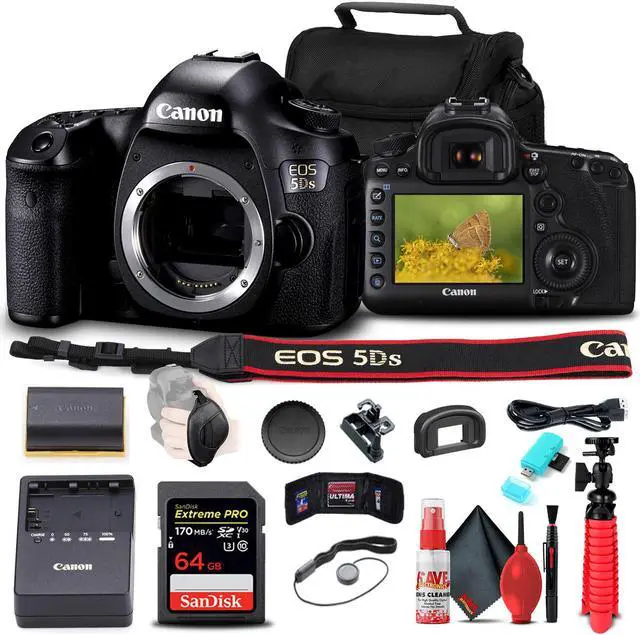 Main image of Canon EOS 5DS DSLR Camera (Body) (0581C002) + 64GB Memory Card Basic Bundle