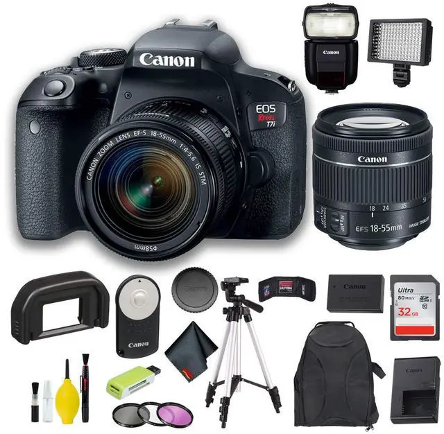 Main image of Canon EOS Rebel T7i DSLR Camera with 18-55mm Lens + 32GB Memory + Flash Kit