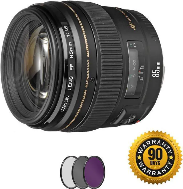 Main image of Canon EF 85mm f/1.8 USM Lens with UV Filter (Renewed)