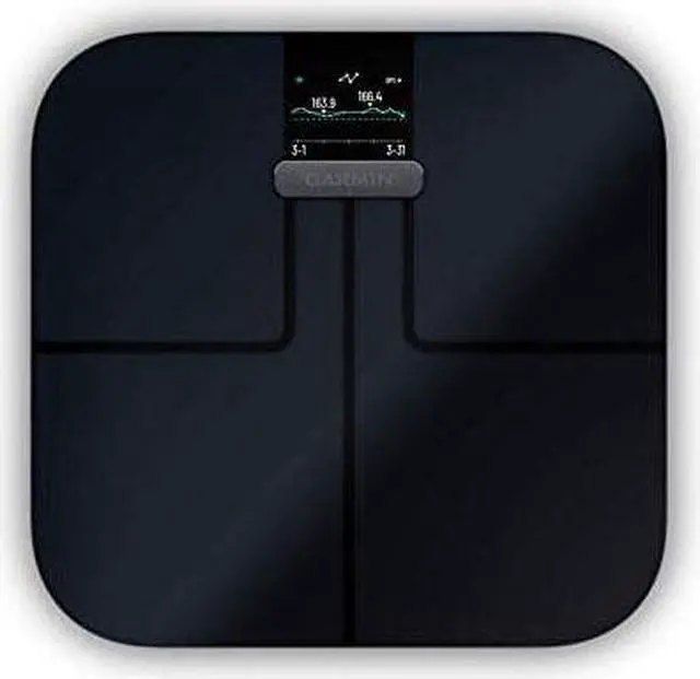 Alt view image 3 of 4 - Garmin Index S2, Smart Scale with Wireless Connectivity, Measure Body Fat, Muscle, Bone Mass, Body Water% and More, Black