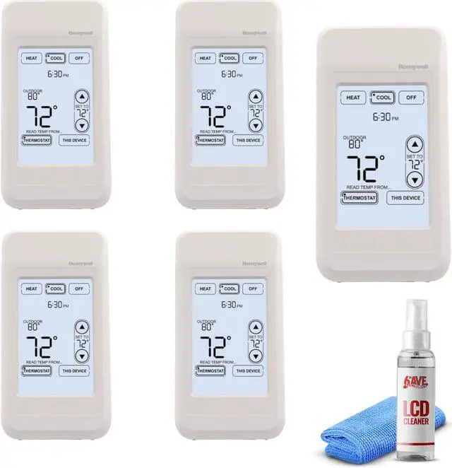 Main image of 5-Pack Honeywell REM5000R1001 Portable Comfort Control + LCD Cleaner