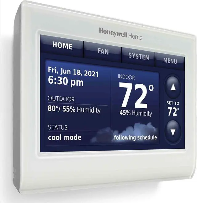 Alt view image 3 of 4 - 2-Pack Honeywell THX9421R5021WW Thermostat with Red LINK Technology -White