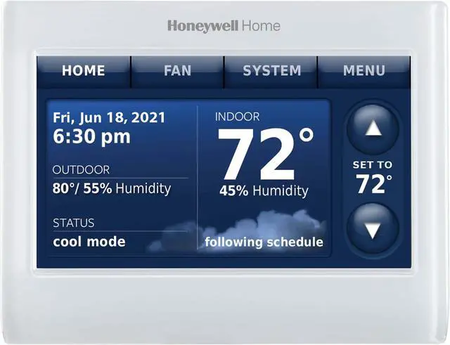 Alt view image 2 of 4 - 5-Pack Honeywell THX9421R5021WW Thermostat with Red LINK Technology -White